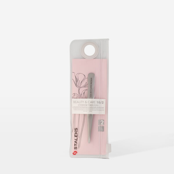 Пінцет для брів Staleks Beauty&Care TBC-10/2 (вузький прямий)