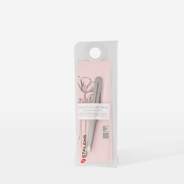 Пінцет для брів Staleks Beauty&Care TBC-10/3 (широкий скошений)
