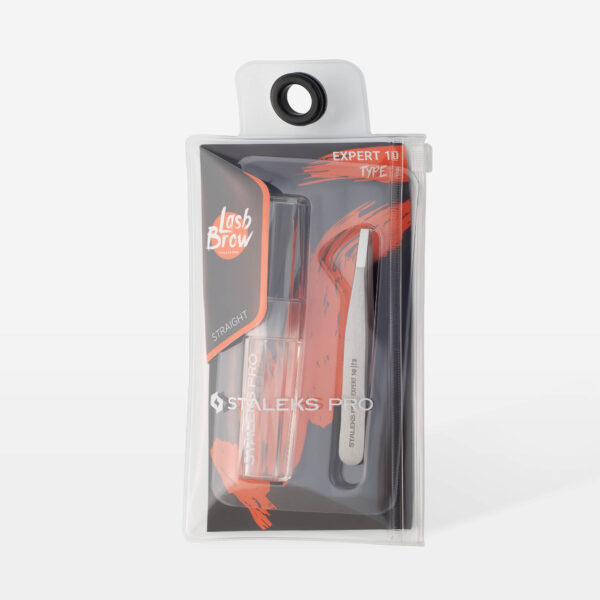 Пінцет для брів Staleks Pro Expert TE-10/2 (вузький прямий)