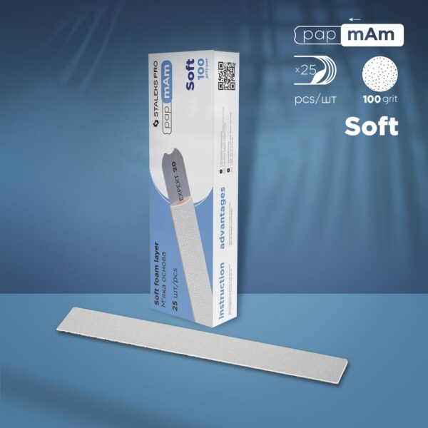 Змінні файли білі м'які papmAm Staleks Pro Expert DFCE-20-100/25w
