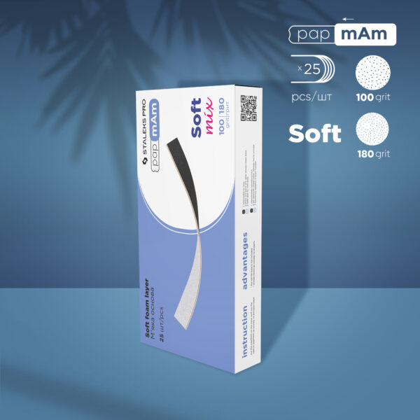 Змінні двосторонні файли papmAm Mix на м'якій основі Staleks Pro Expert DFCEMix-20-100/180