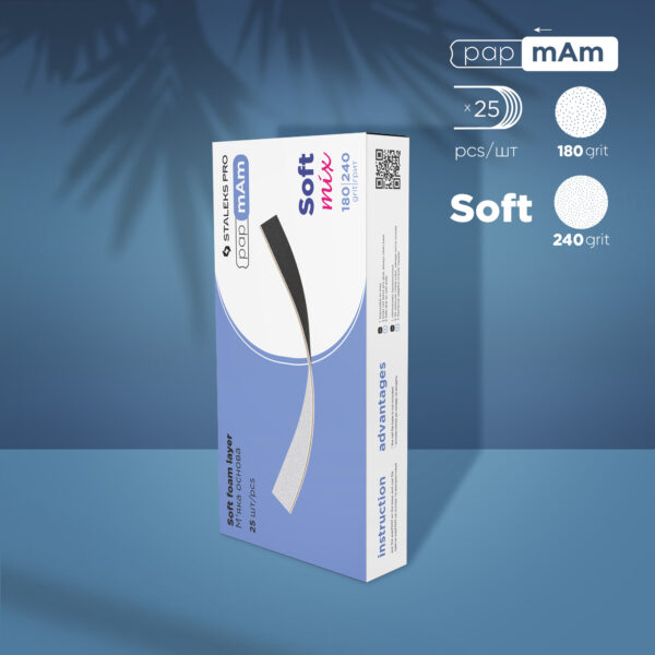 Змінні двосторонні файли papmAm Mix на м'якій основі Staleks Pro Expert DFCEMix-20-180/240