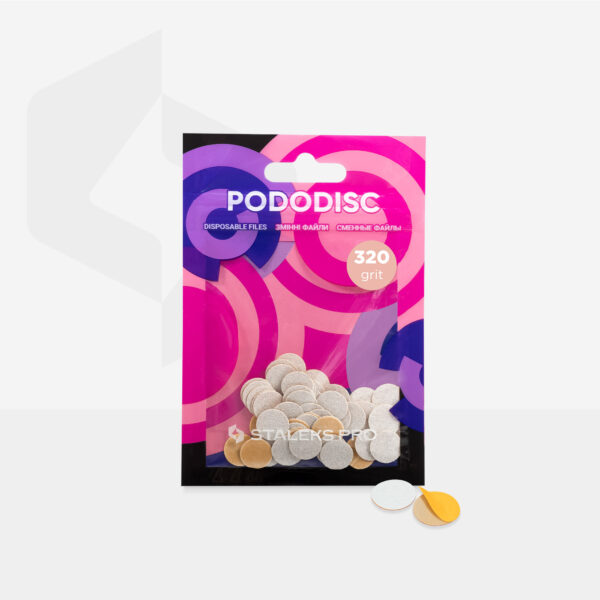 Змінні файли білі для педикюрного диску 320 грит Staleks Pro Expert Pododisc XS