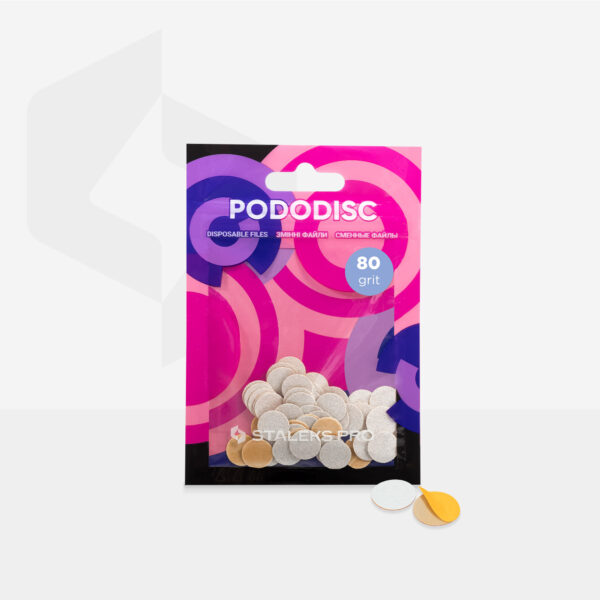 Змінні файли білі для педикюрного диску 80 грит Staleks Pro Expert Pododisc XS