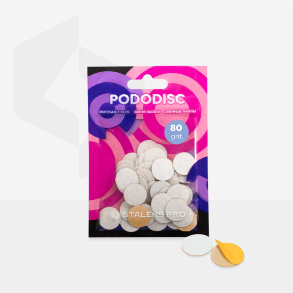 Змінні файли білі для педикюрного диску 80 грит Staleks Pro Expert Pododisc S