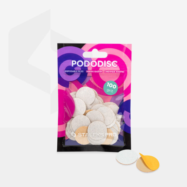 Змінні файли білі для педикюрного диску 100 грит Staleks Pro Expert Pododisc M