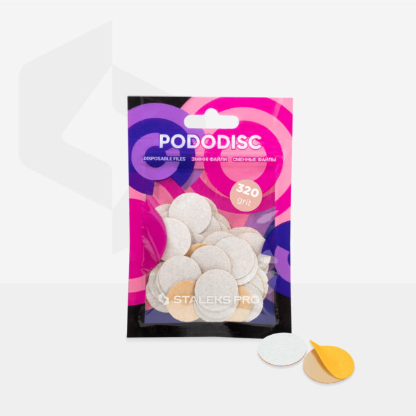 Змінні файли білі для педикюрного диску 320 грит Staleks Pro Expert Pododisc M