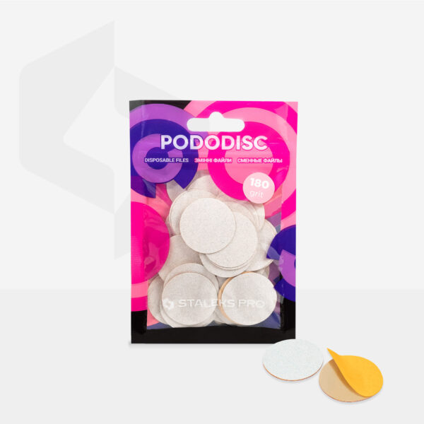 Змінні файли білі для педикюрного диску 180 грит Staleks Pro Expert Pododisc L