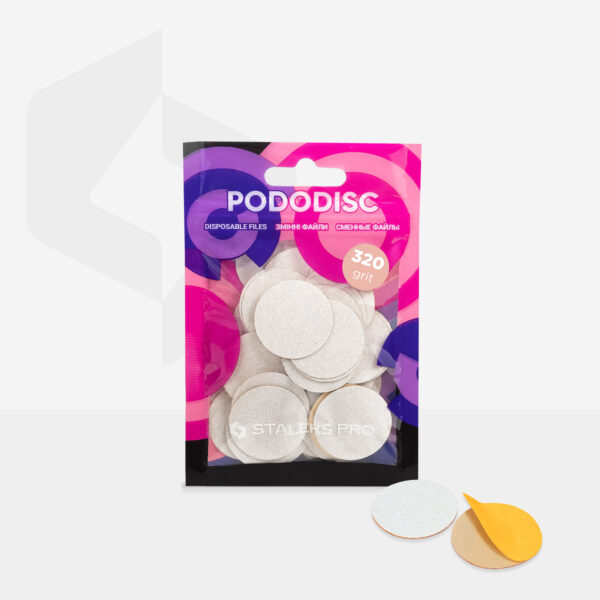 Змінні файли білі для педикюрного диску 320 грит Staleks Pro Expert Pododisc L